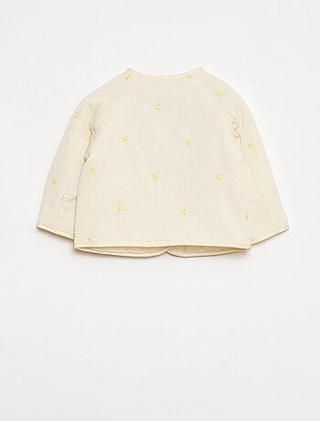 Veste matelassée col rond en tissu déperlant