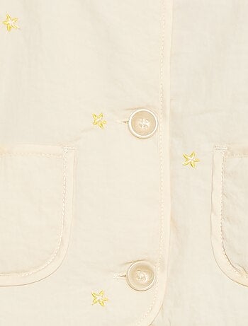 Veste matelassée col rond en tissu déperlant