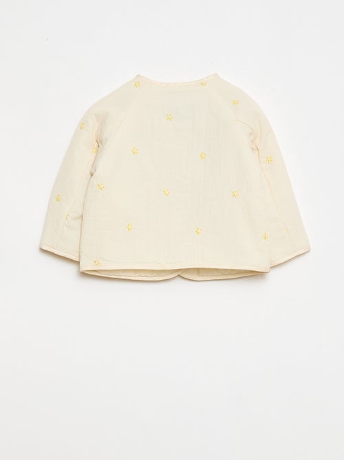 Veste matelassée col rond en tissu déperlant - Kiabi