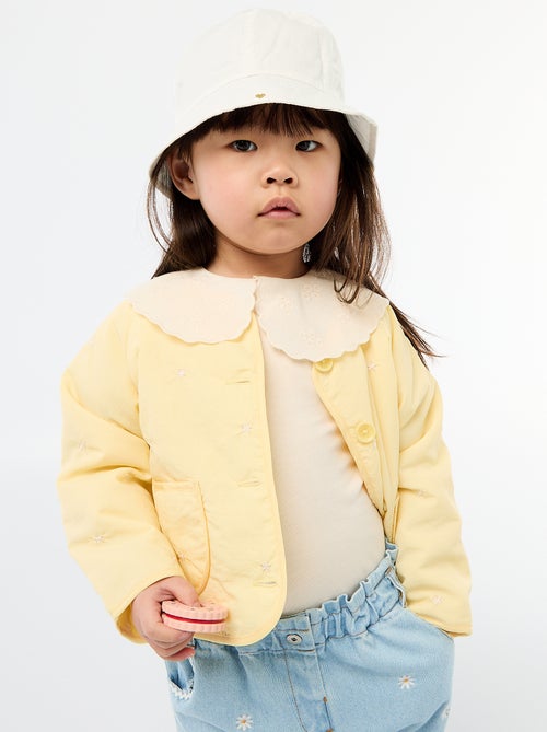 Veste matelassée col rond en tissu déperlant - Kiabi