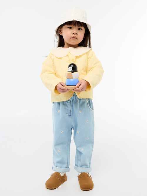 Veste matelassée col rond en tissu déperlant - Kiabi