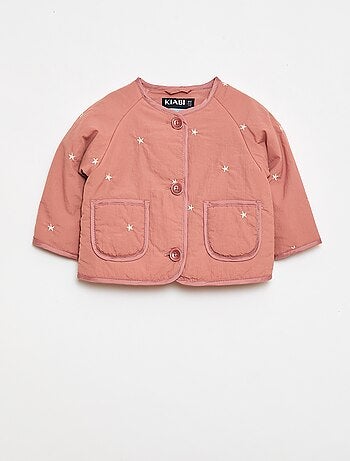 Veste matelassée col rond en tissu déperlant