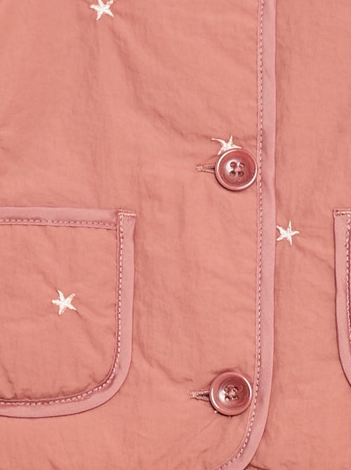 Veste matelassée col rond en tissu déperlant - Kiabi