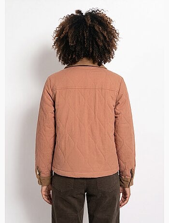 Veste matelassée courte détails velours - afibel