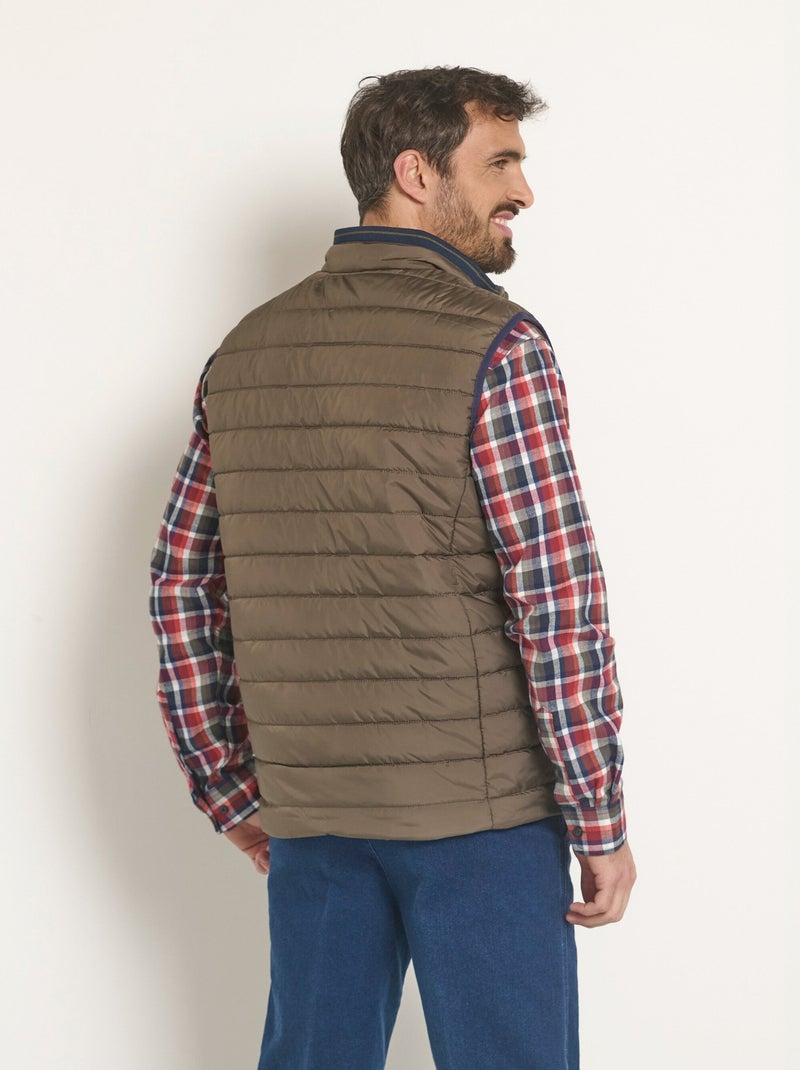 Veste matelassée déperlante sans manches - Afibel Kaki - Kiabi