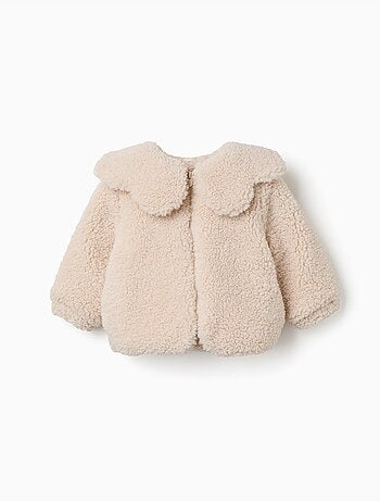 Veste matelassée en sherpa avec maxi col