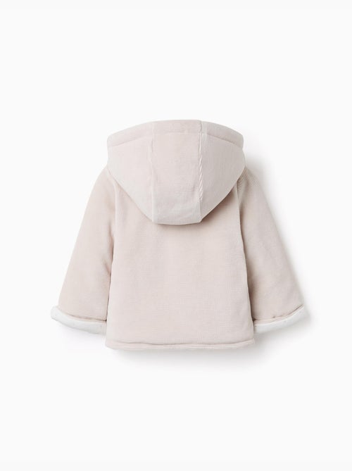 Veste matelassée en velours avec capuche et doublure - Kiabi Veste matelassée en velours avec capuche et doublure - Kiabi