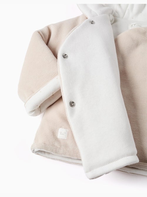 Veste matelassée en velours avec capuche et doublure - Kiabi Veste matelassée en velours avec capuche et doublure - Kiabi