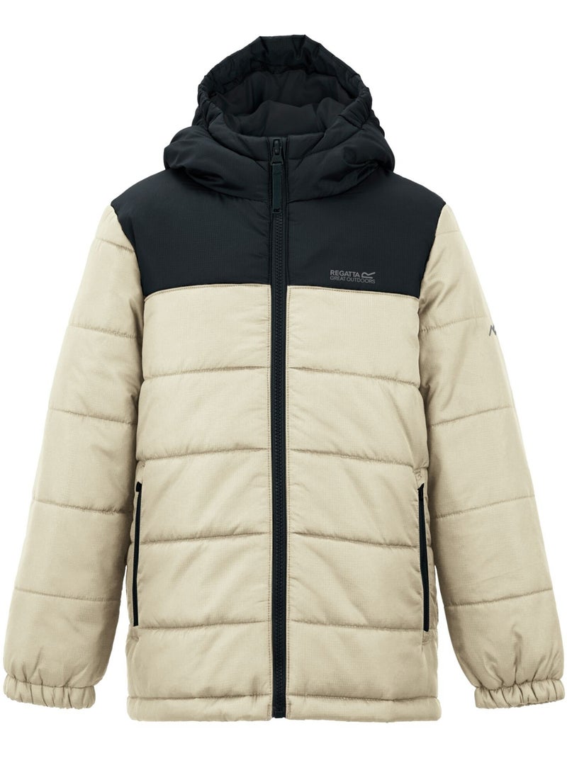 Veste matelassée et bicolore à capuche lofthouse - regatta Noir Blanc - Kiabi
