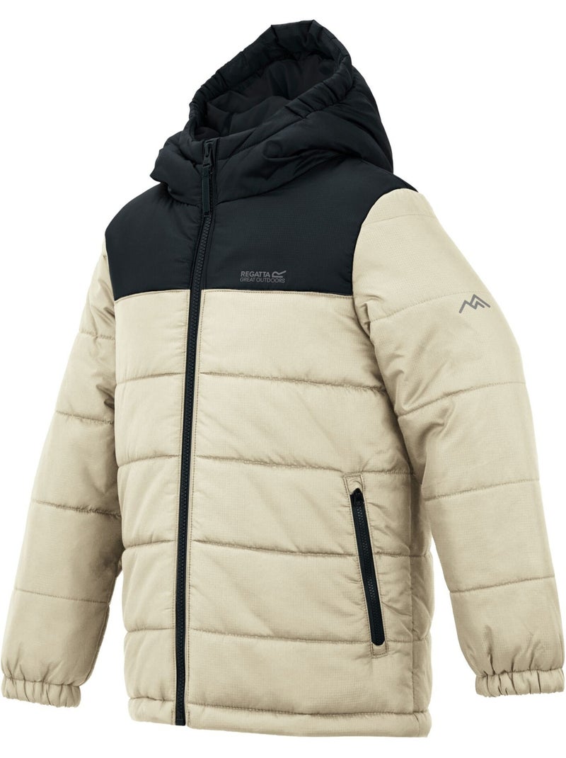 Veste matelassée et bicolore à capuche lofthouse - regatta Noir Blanc - Kiabi