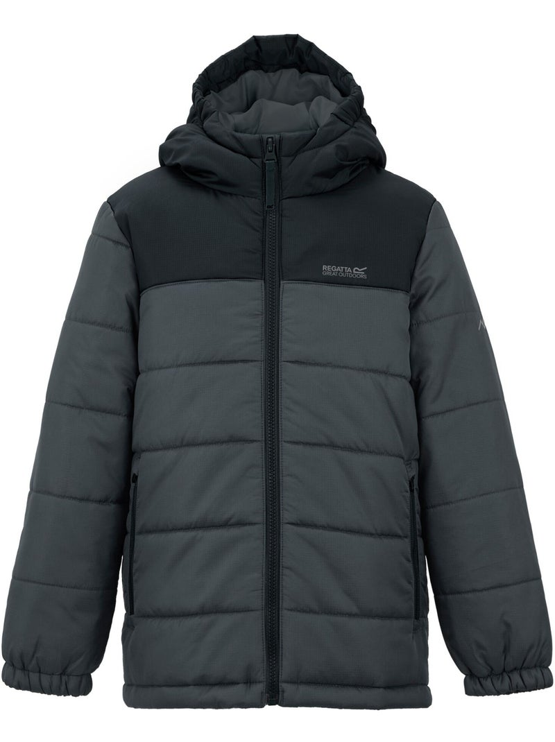 Veste matelassée et bicolore à capuche lofthouse - regatta Noir Gris Noir - Kiabi