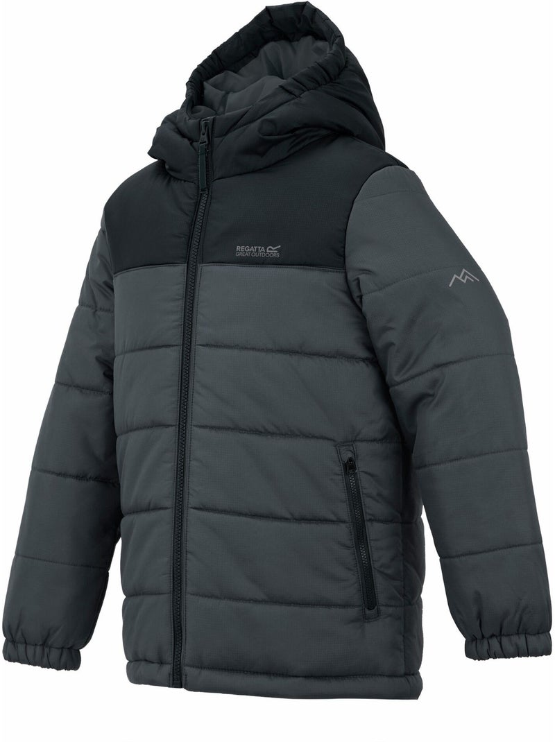 Veste matelassée et bicolore à capuche lofthouse - regatta Noir Gris Noir - Kiabi