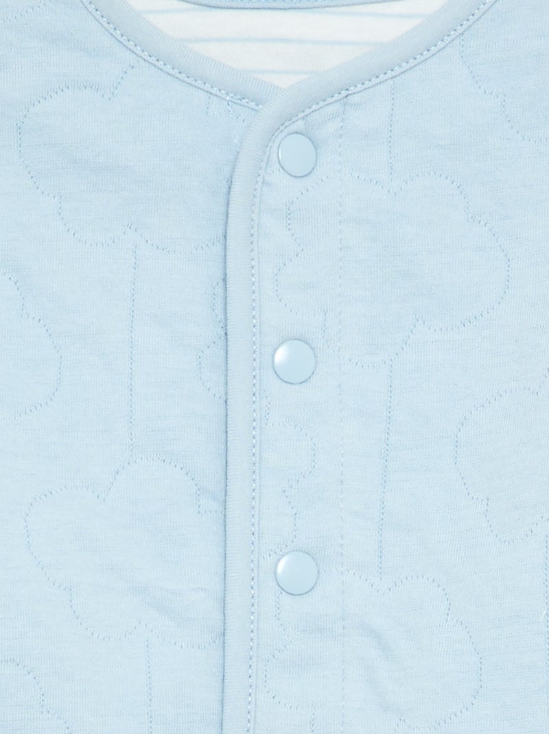 Veste matelassée et pressionnée réversible Bleu - Kiabi