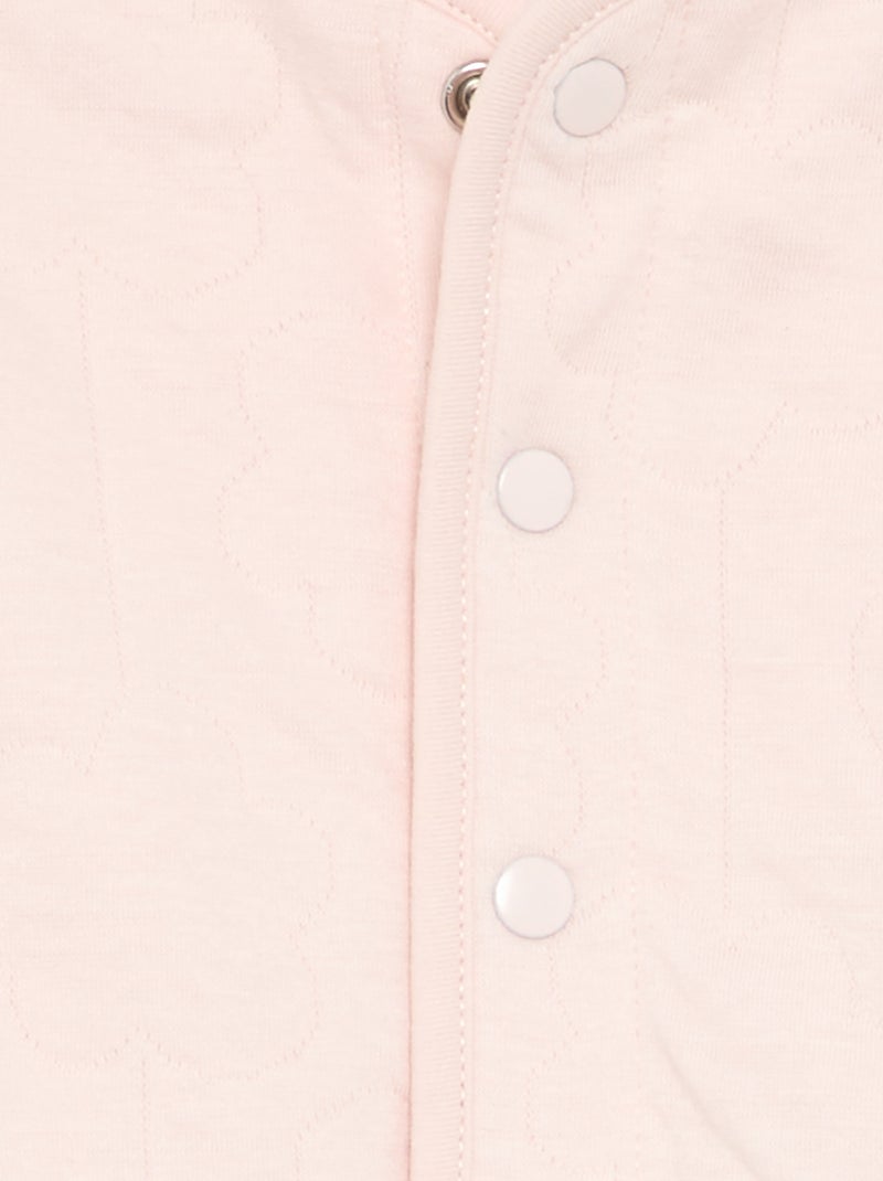 Veste matelassée et pressionnée réversible Rose - Kiabi