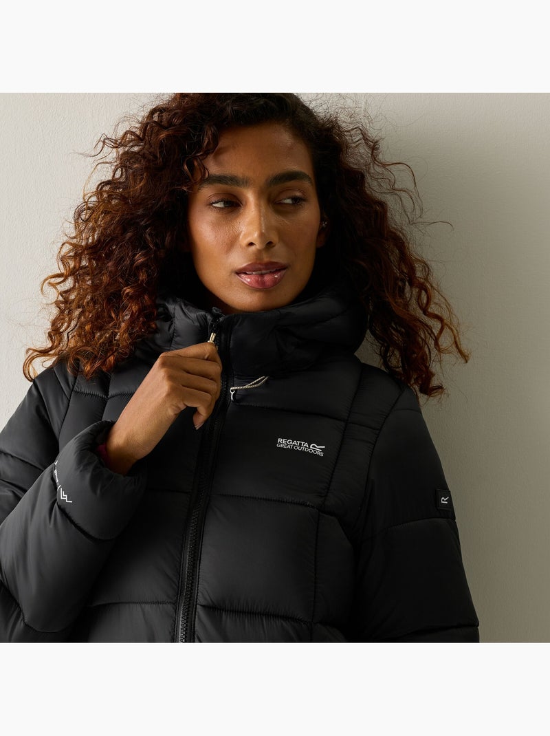 Veste matelassée et unie à capuche ajustable eyre - regatta Noir - Kiabi