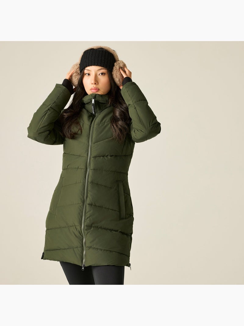 Veste matelassée et unie coupe cintrée à capuche - regatta Vert kaki - Kiabi