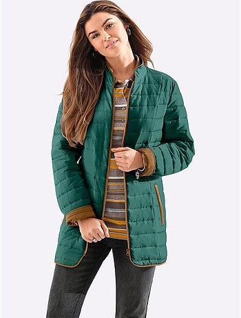 Veste matelassée femme avec col montant et poches zippées - taille standard - moda vilona