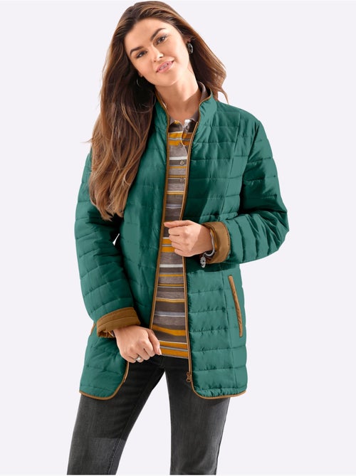 Veste matelassée femme col montant et manches longues avec poches - taille standard - moda vilona - Kiabi
