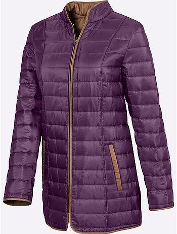 Veste matelassée femme avec col montant et poches zippées - taille standard - moda vilona