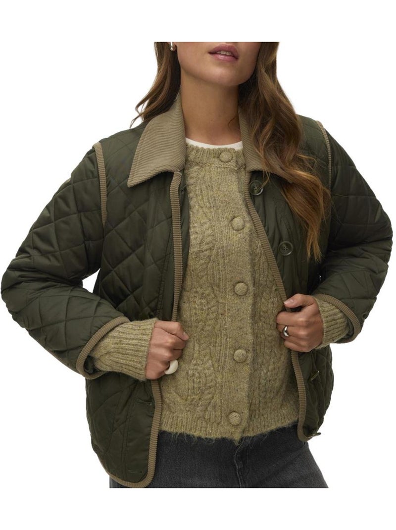 Veste matelassée femme vero moda Vert kaki clair - Kiabi