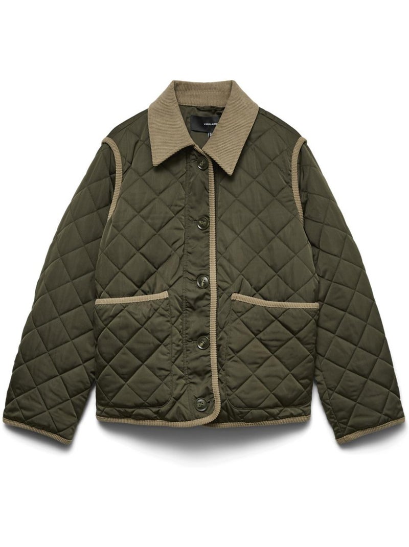 Veste matelassée femme vero moda Vert kaki clair - Kiabi