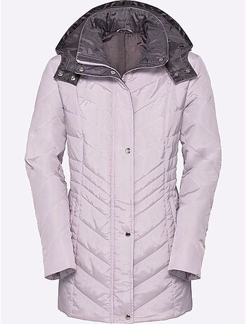 Veste matelassée habillée avec capuche et poches à col montant - taille standard - moda vilona