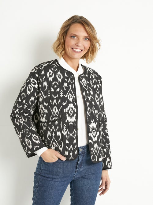 Veste matelassée imprimé ethnique - Kiabi