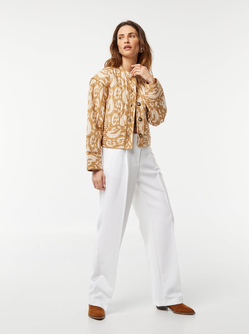 Veste matelassée imprimée BEIGE - Kiabi