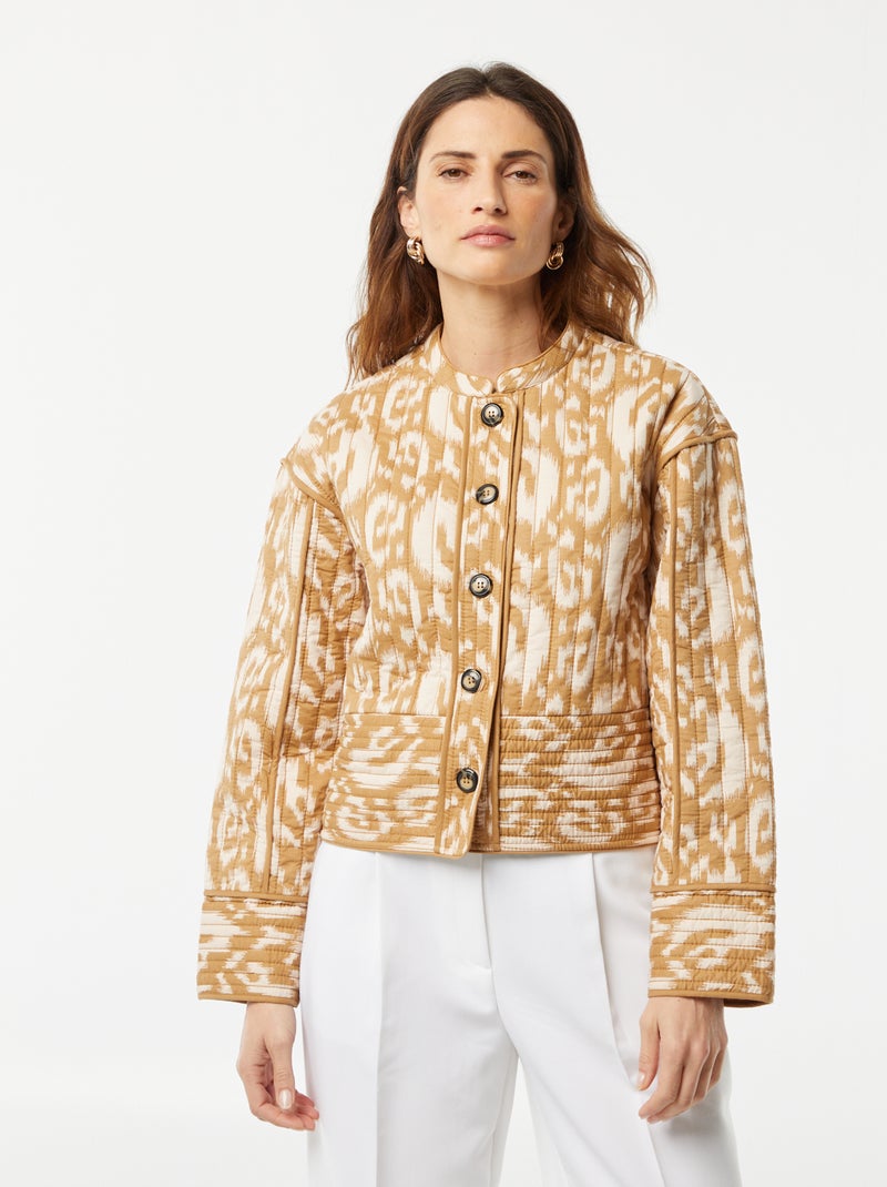 Veste matelassée imprimée BEIGE - Kiabi