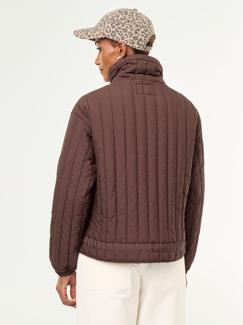 Veste matelassée Marron - Kiabi