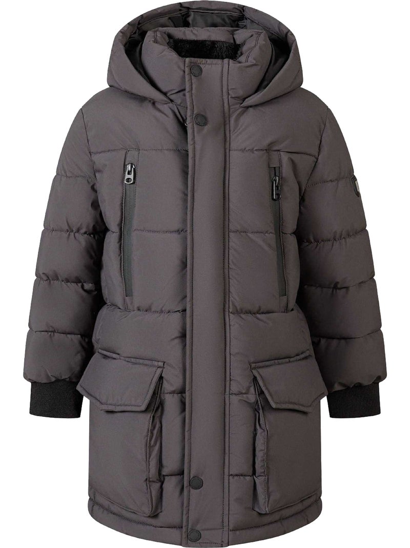 Veste matelassée motif/style badge métallique - minoti Gris - Kiabi