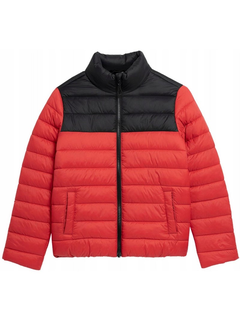 Veste matelassée motif/style blocs de couleurs - 4f Rouge - Kiabi