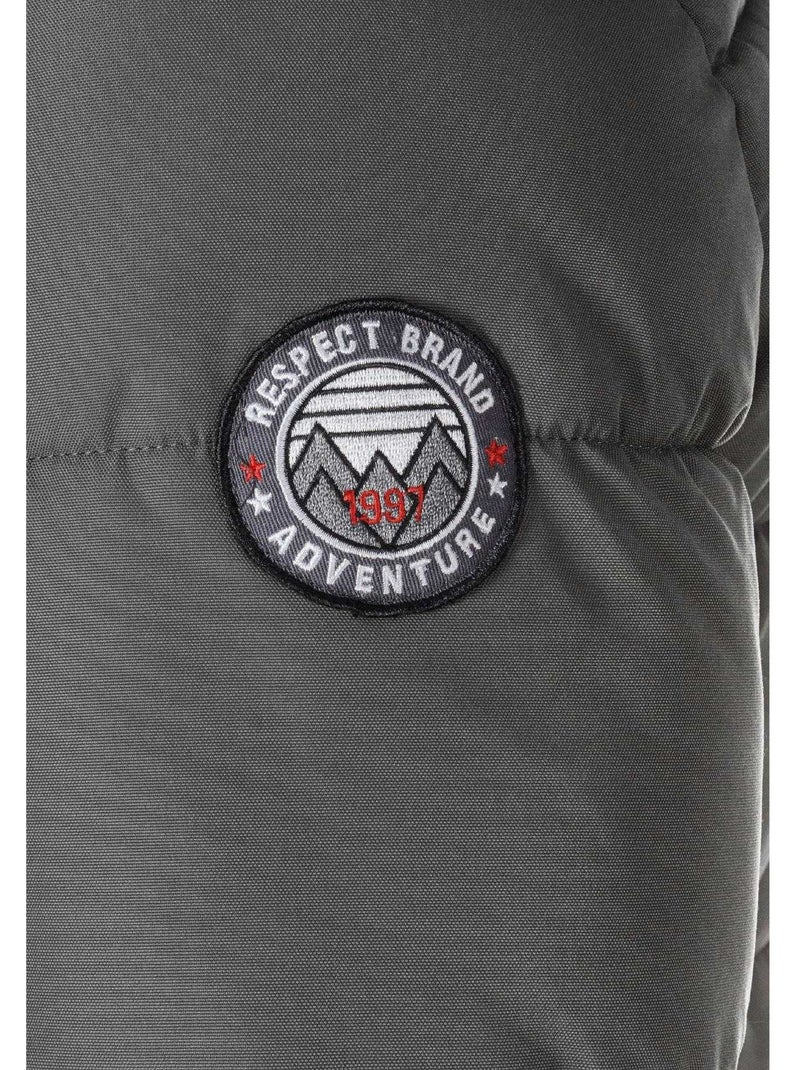 Veste matelassée motif/style bord duveteux - minoti Gris - Kiabi