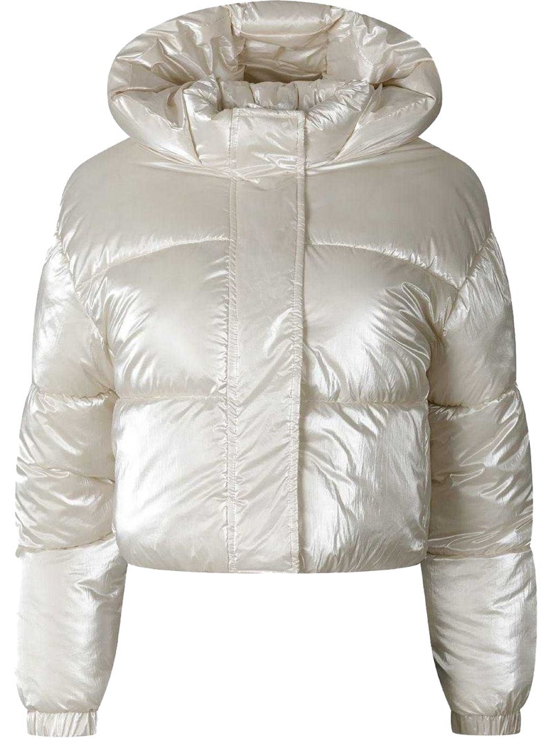 Veste matelassée motif/style métallisé - minoti Blanc - Kiabi