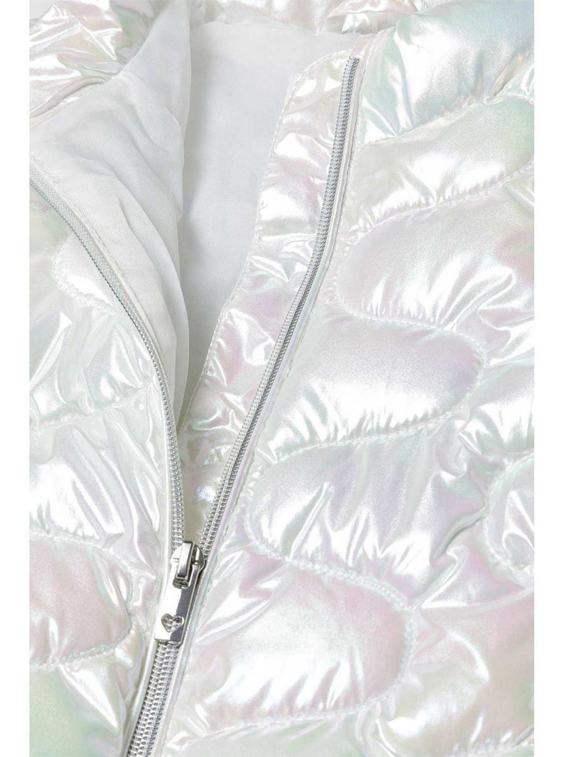 Veste matelassée motif/style métallisé - minoti Blanc - Kiabi