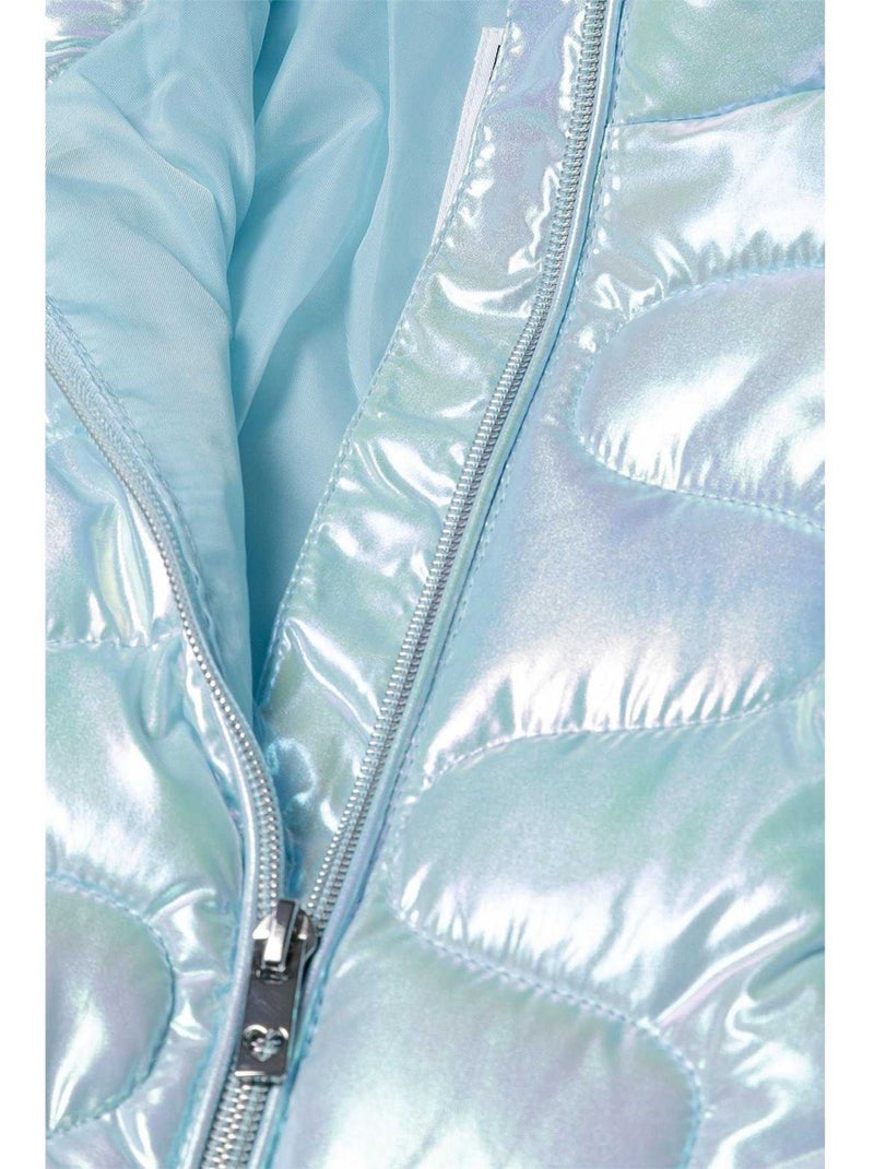 Veste matelassée motif/style métallisé - minoti Bleu clair - Kiabi