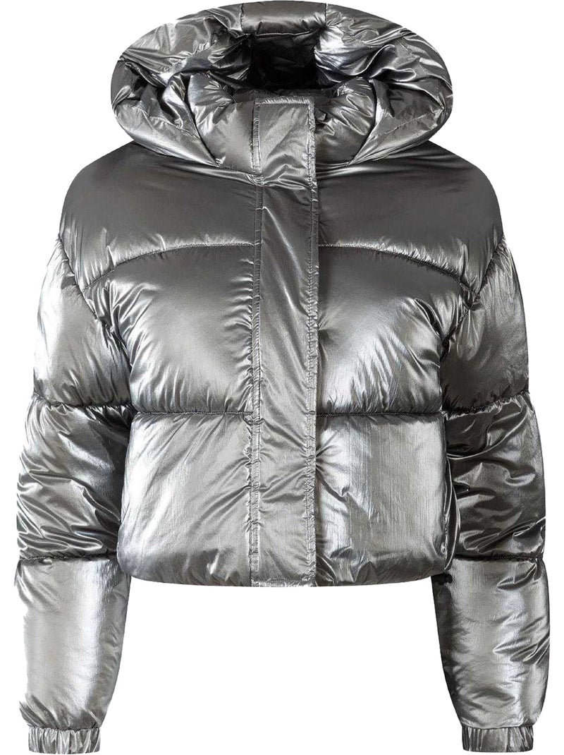 Veste matelassée motif/style métallisé - minoti Gris - Kiabi