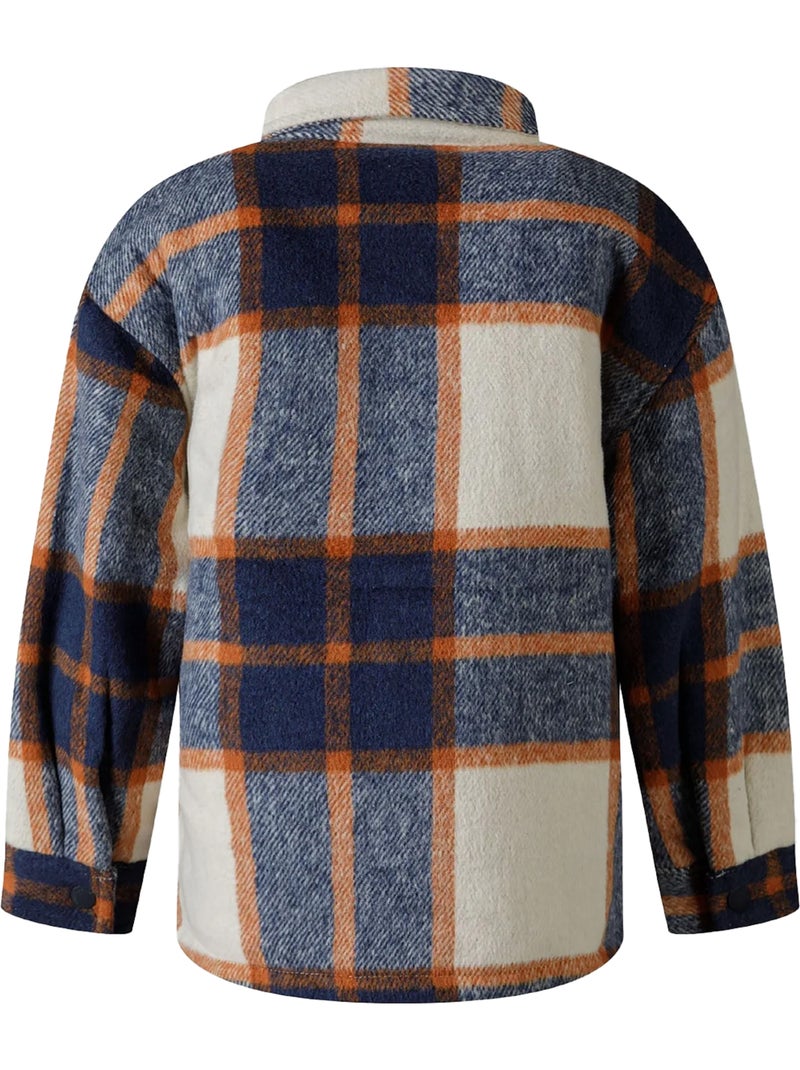 Veste matelassée motif/style motif écossais - minoti Bleu - Kiabi
