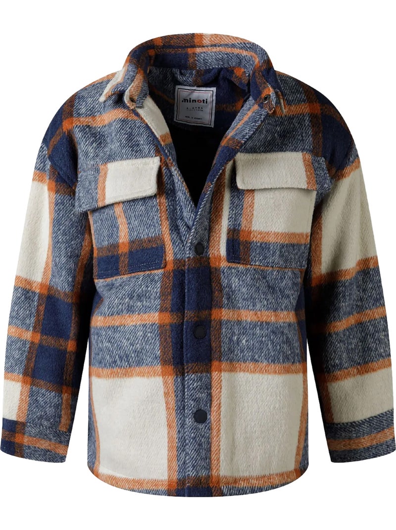 Veste matelassée motif/style motif écossais - minoti Bleu - Kiabi