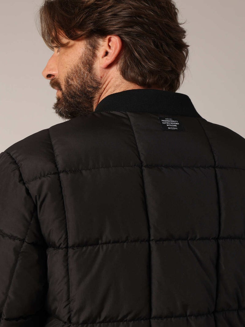 Veste matelassée pour homme avec col en peluche 'Deeluxe' Noir - Kiabi