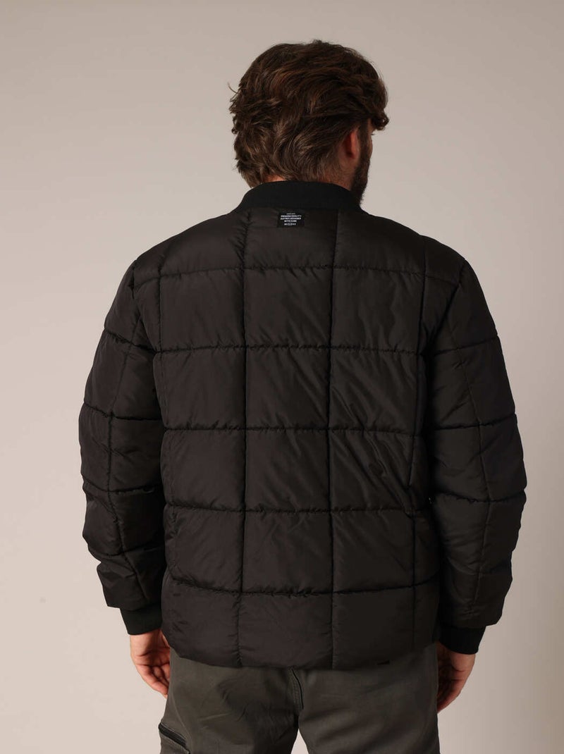Veste matelassée pour homme avec col en peluche 'Deeluxe' Noir - Kiabi