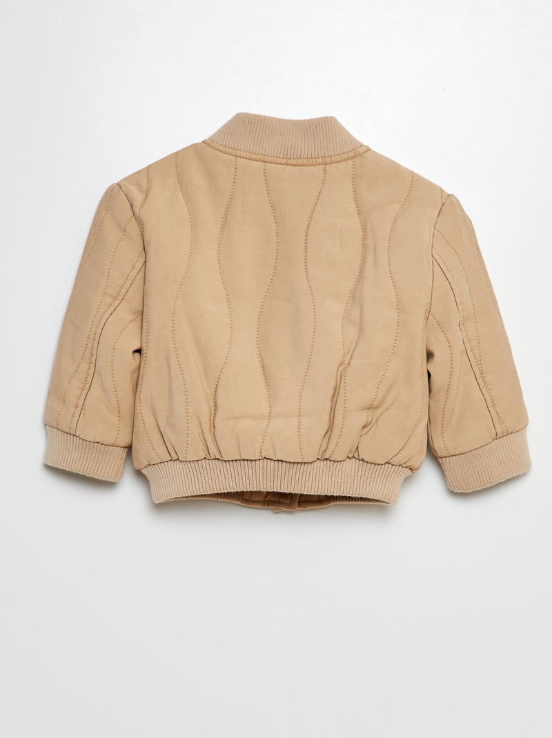 Veste matelassée pressionnée BEIGE - Kiabi