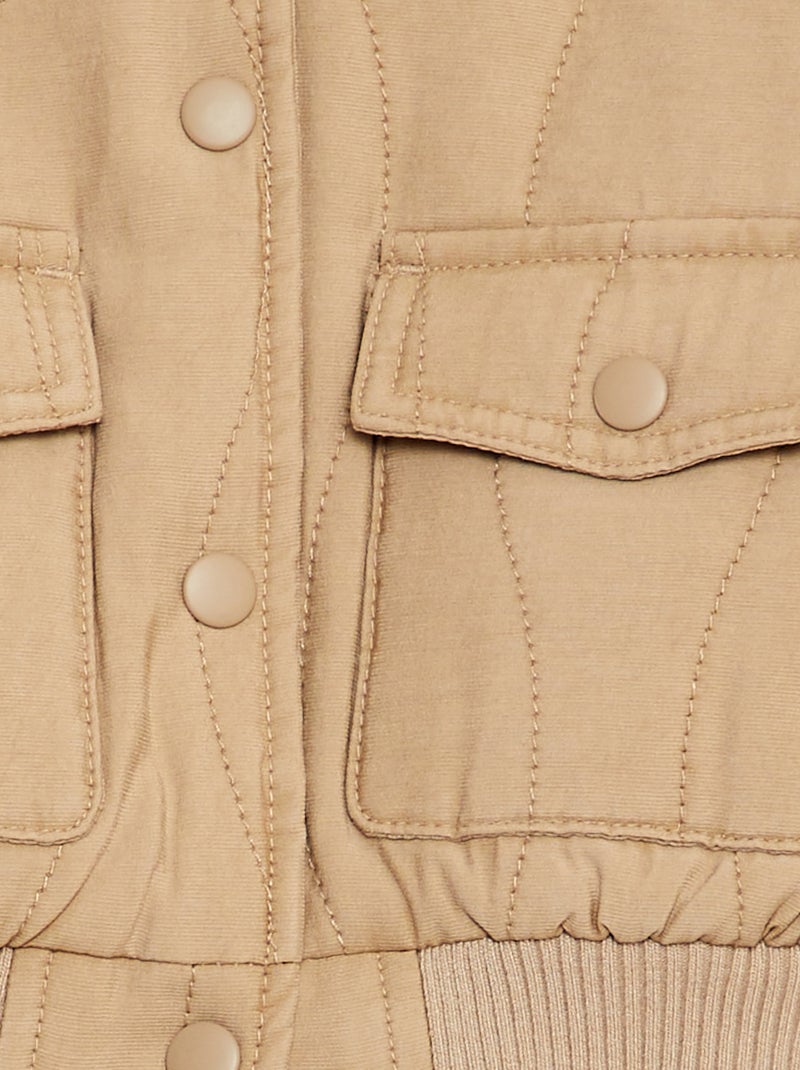 Veste matelassée pressionnée BEIGE - Kiabi