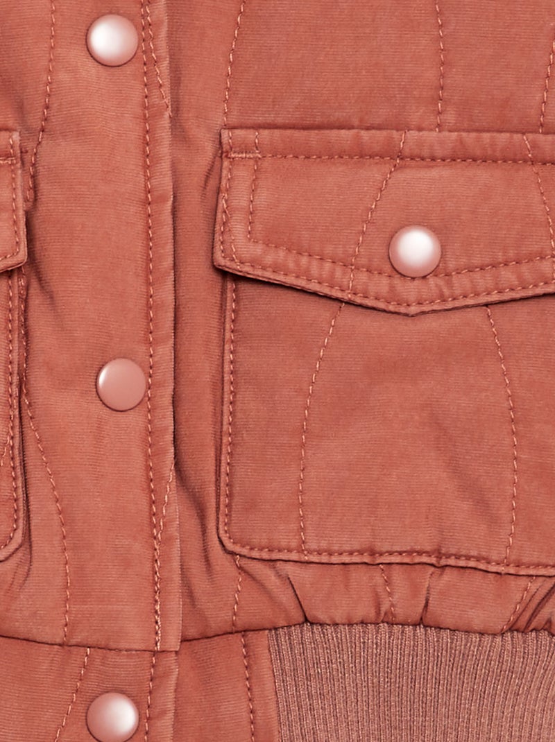 Veste matelassée pressionnée ROSE - Kiabi