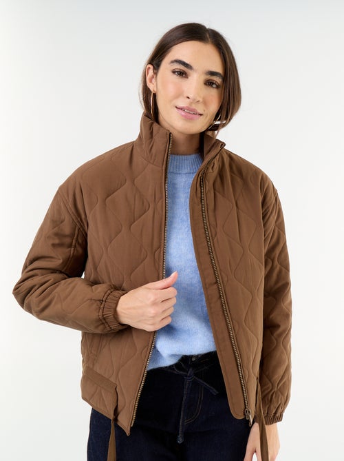 Veste matelassée resserable à la taille - Kiabi Veste matelassée resserable à la taille - Kiabi