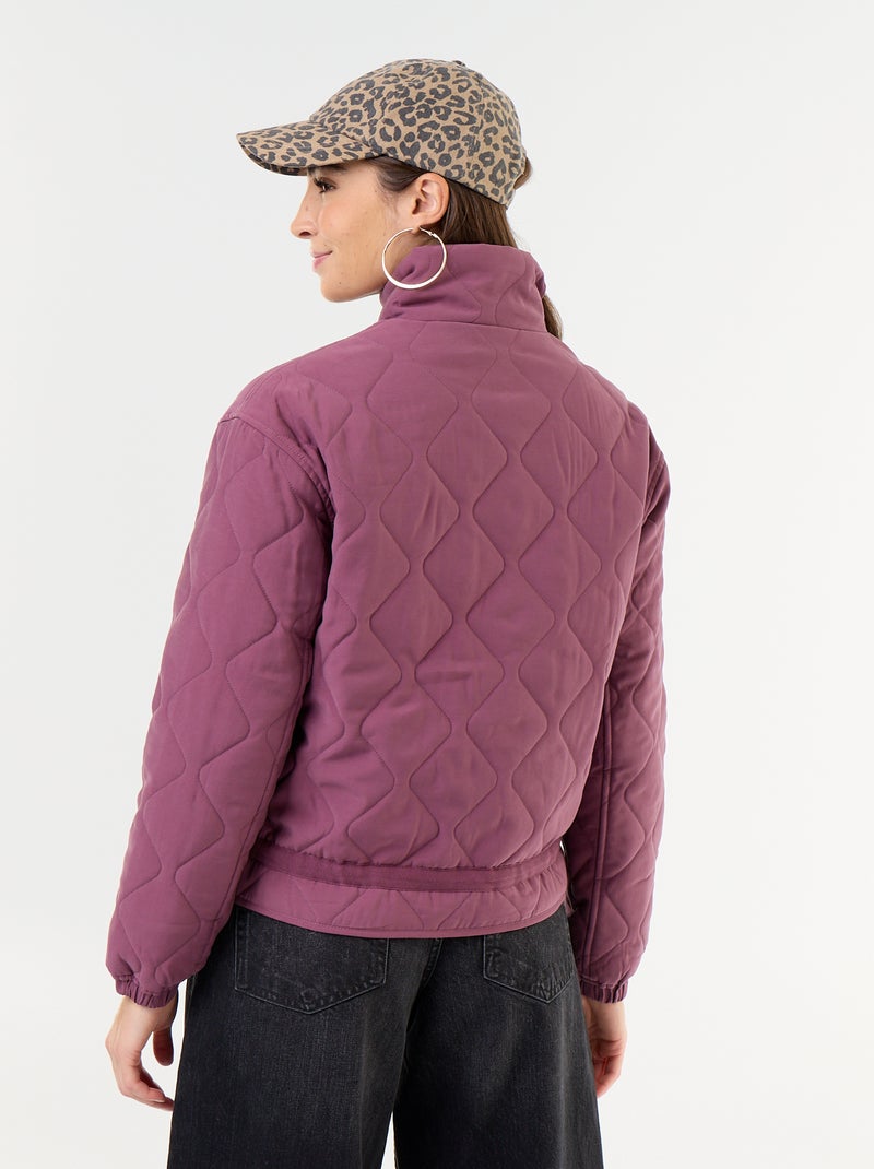 Veste matelassée resserable à la taille Violet - Kiabi