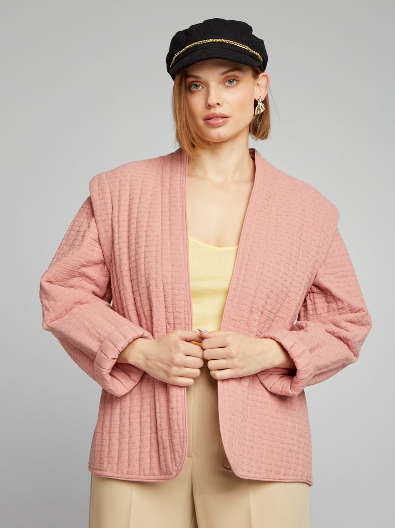 Veste matelassée Rose - Kiabi