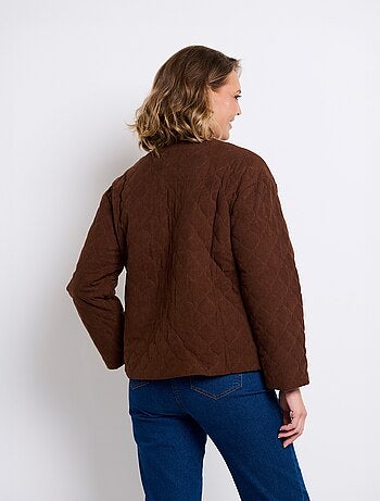 Veste matelassée sans col à pressions