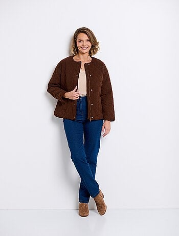Veste matelassée sans col à pressions