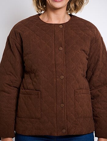 Veste matelassée sans col à pressions